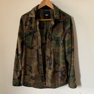 Vans Men's Fleece Camo Green and Brown